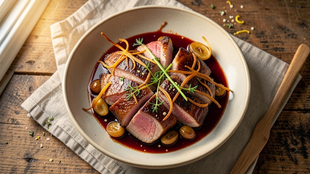 Amanda Freitag's Pork on Pork Recipe: Crispy Celery Crowns Over Savory Herb Velout