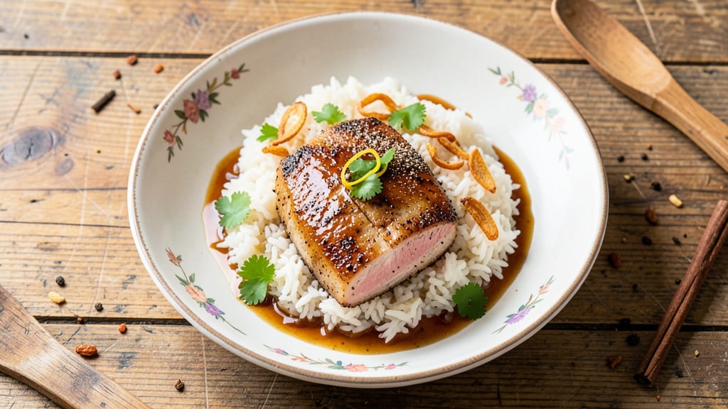 Cafe De Coral Baked Pork Chop Rice Recipe: Five-Spice Glazed Crispy Edges and Fragrant Rice