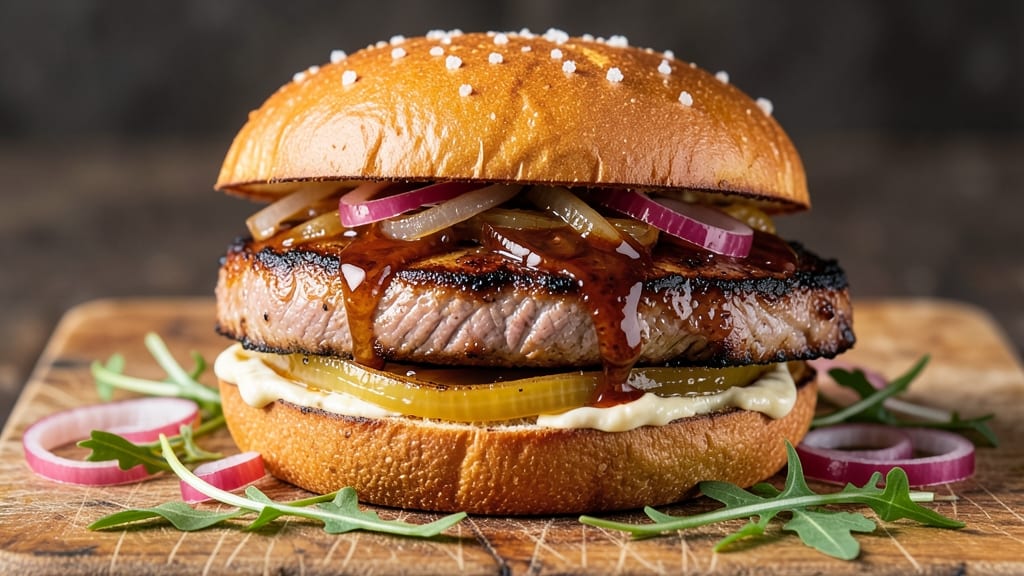 Midwest-Style Pork Tenderloin Sandwich Recipe: Crispy-Braised Meat with Sweet Onion Jam