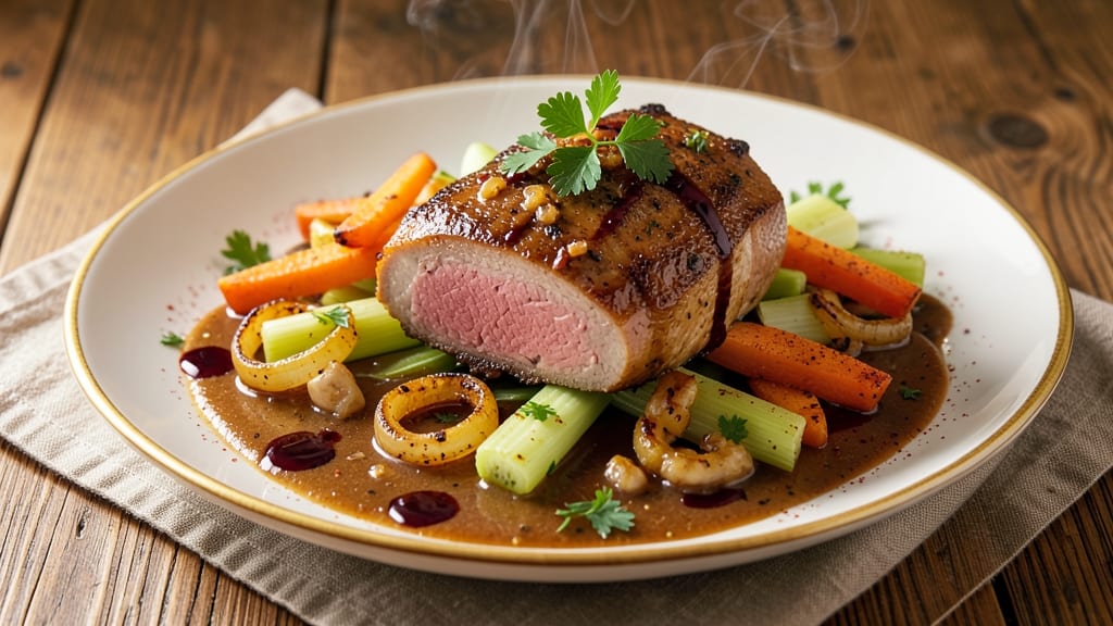 Crock Pot Pork Roast Gravy Recipe: Celery Crown Crunch Over Rich Umami Velout