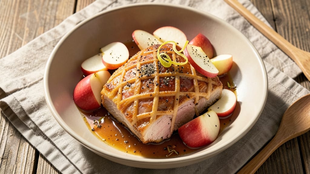 Amazing Pork Belly Recipe: Crispy Crackling Over Silky Pink Meat