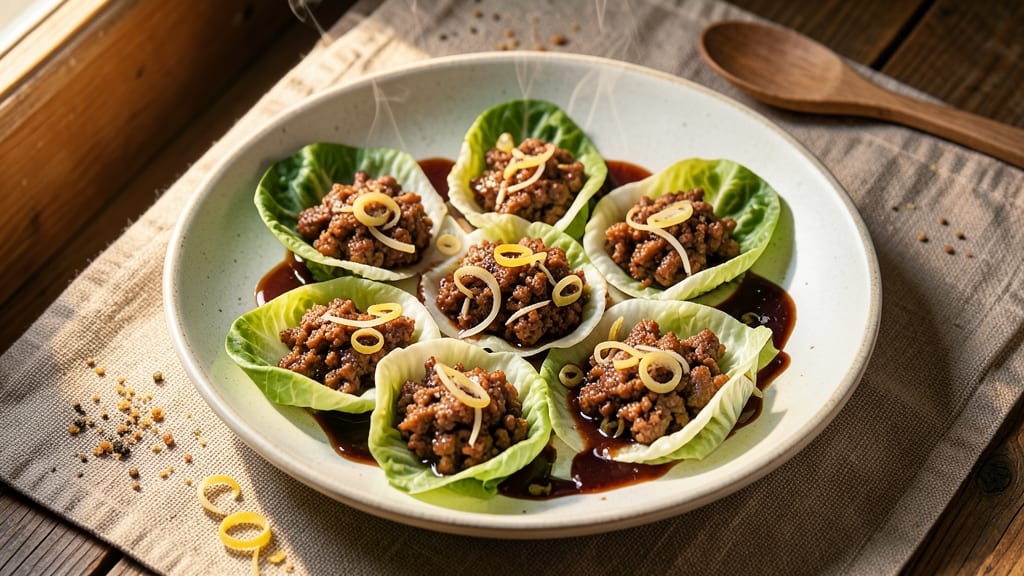 Minced Pork Lettuce Wraps Recipe: Crispy-Edged, Fresh Herb-Packed Bites