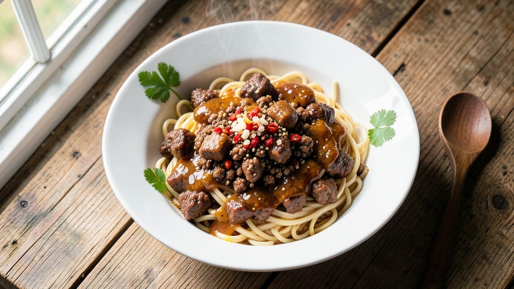 Mince Pork Noodles Recipe: Savory Stir-Fry with Crispy Edges and Silky Noodles