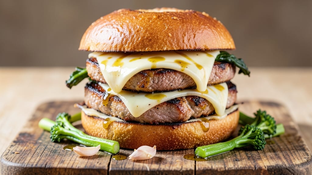 Broccoli Rabe and Pork Sandwich Recipe: Crispy Pork Bites with Peppery Greens