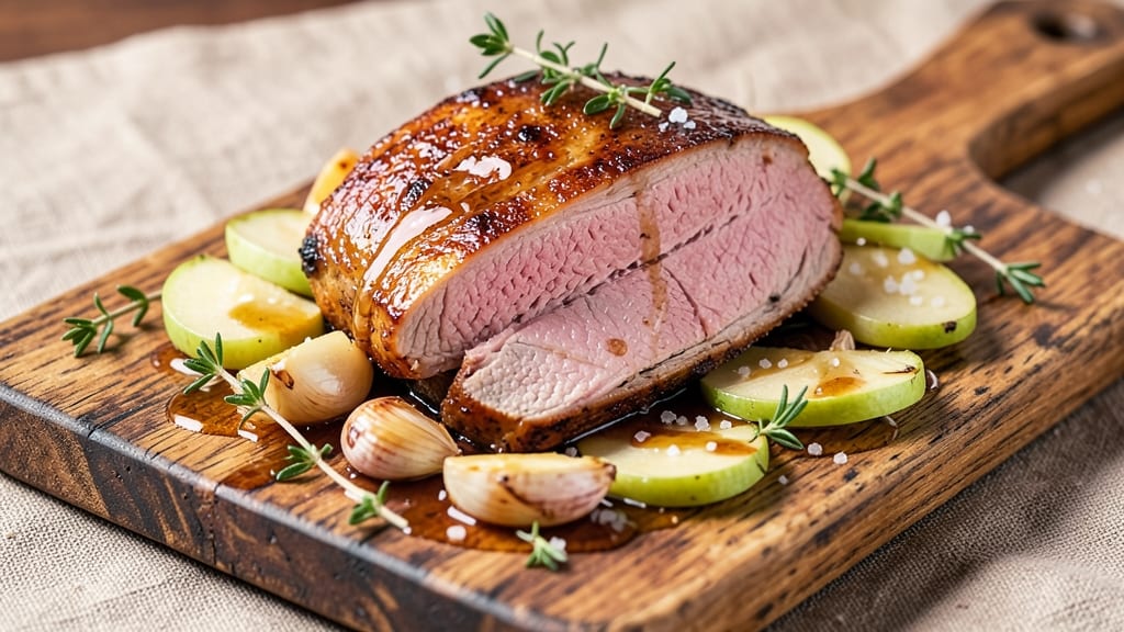 Boneless Pork Loin Roast Recipe with Apples: Honey-Thyme Glaze That Caramelizes to Sticky Sweetness