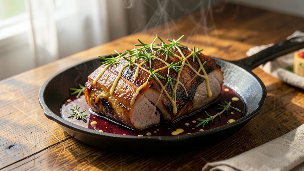 Alternative Roast Pork Recipe: Herb-Crusted Crackling Over Juicy Pink Centers