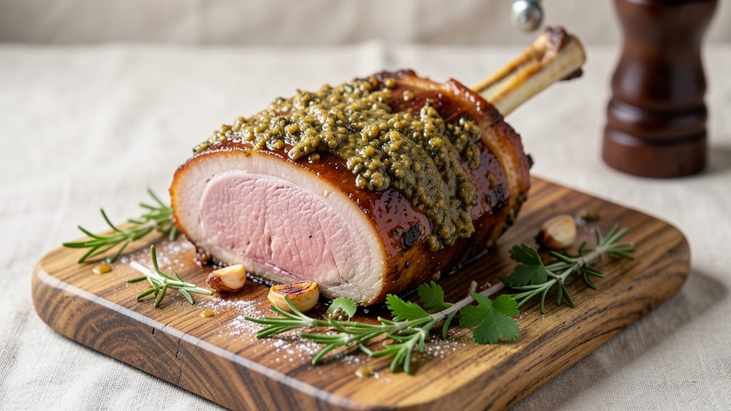 Bone-In French Pork Loin Roast Recipe: Herb-Crusted Crispness with Juicy Marrow