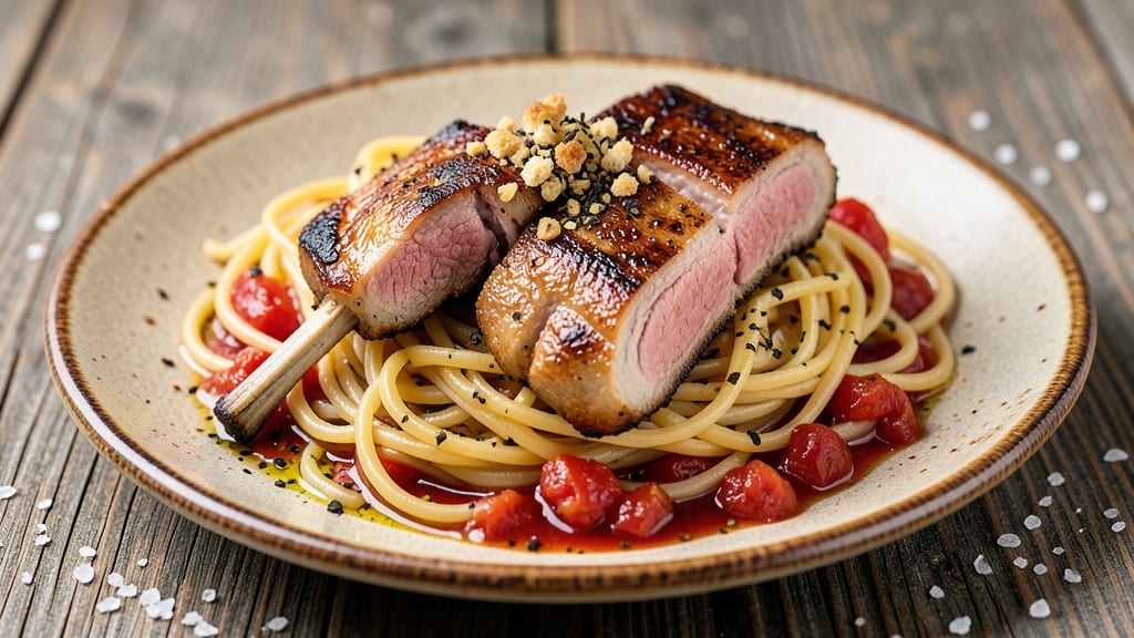 Baked Pork Chop Spaghetti Recipe: Crispy-Crusted Meat Over Al Dente Noodles