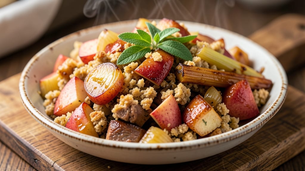 Apple and Pork Stuffing Recipe: Sweet-Savory Crunch With Juicy Meat Bites