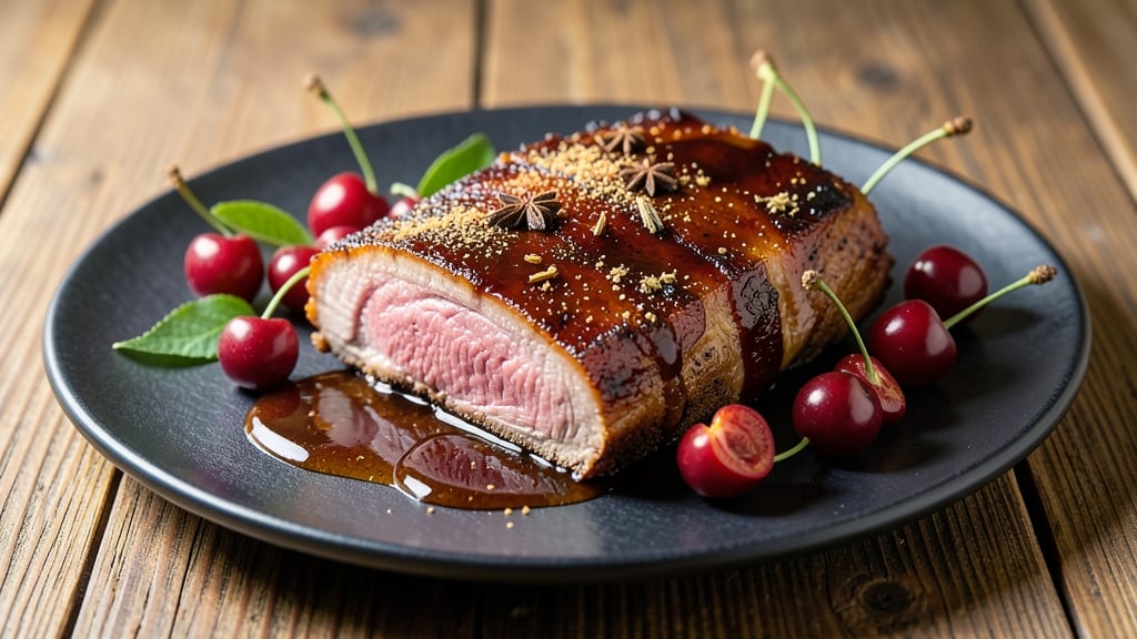 Cherry Pork Loin Recipe: Five-Spice Glaze That Caramelizes to Richness