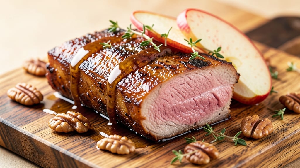 Apple Bourbon Pork Loin Recipe: Caramelized Apple-Bourbon Glaze Meets Crispy Bark