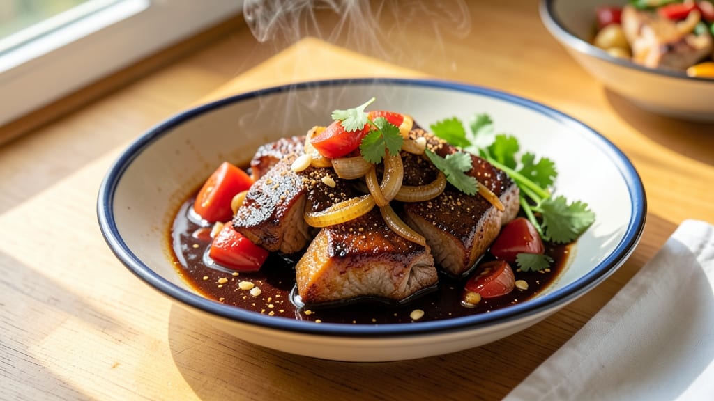 Chilli Pork Recipe Indian Style: Five-Spice Crust Meets Tangy Tomato Heat