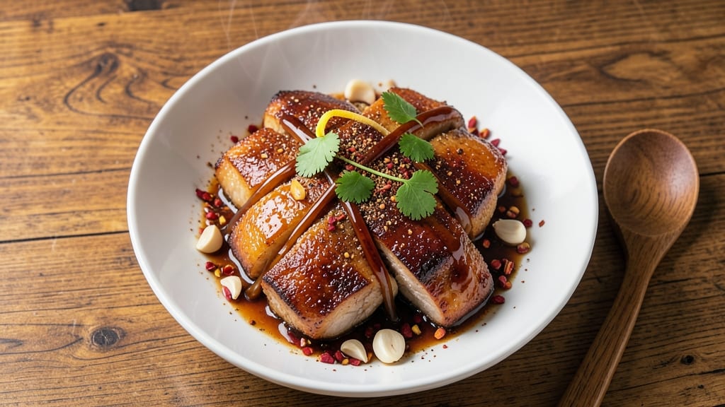 Chinese Fried Pork Belly Recipe: Crispy Crackling Over Silky Sweet Glaze