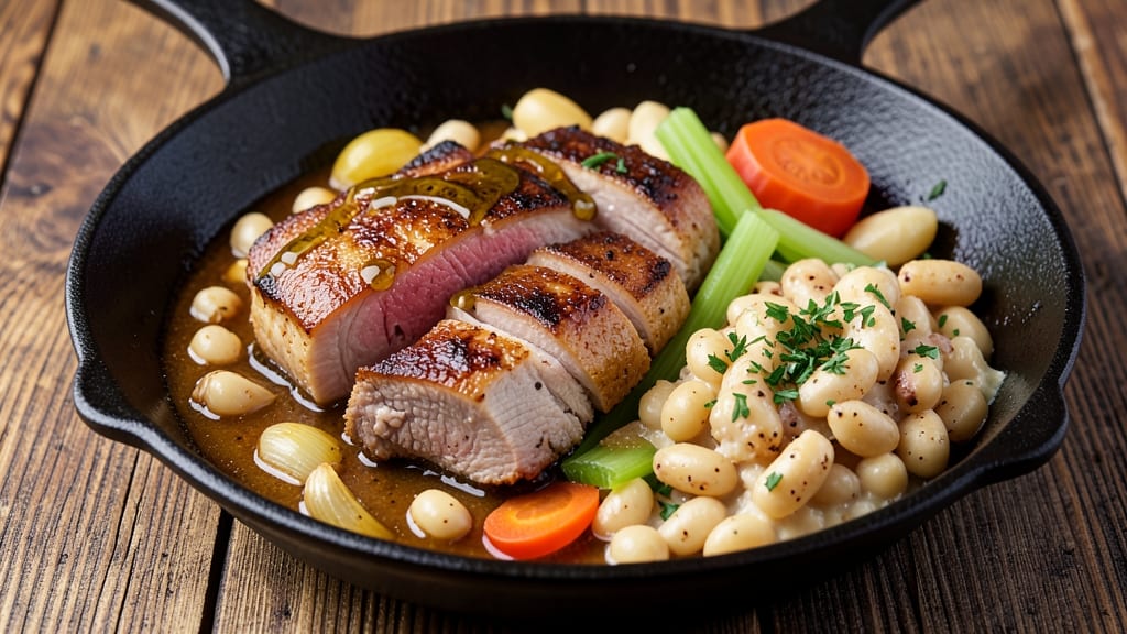 Cannellini Beans and Pork Recipe: Creamy White Bean Pork Stew With Herby Crust