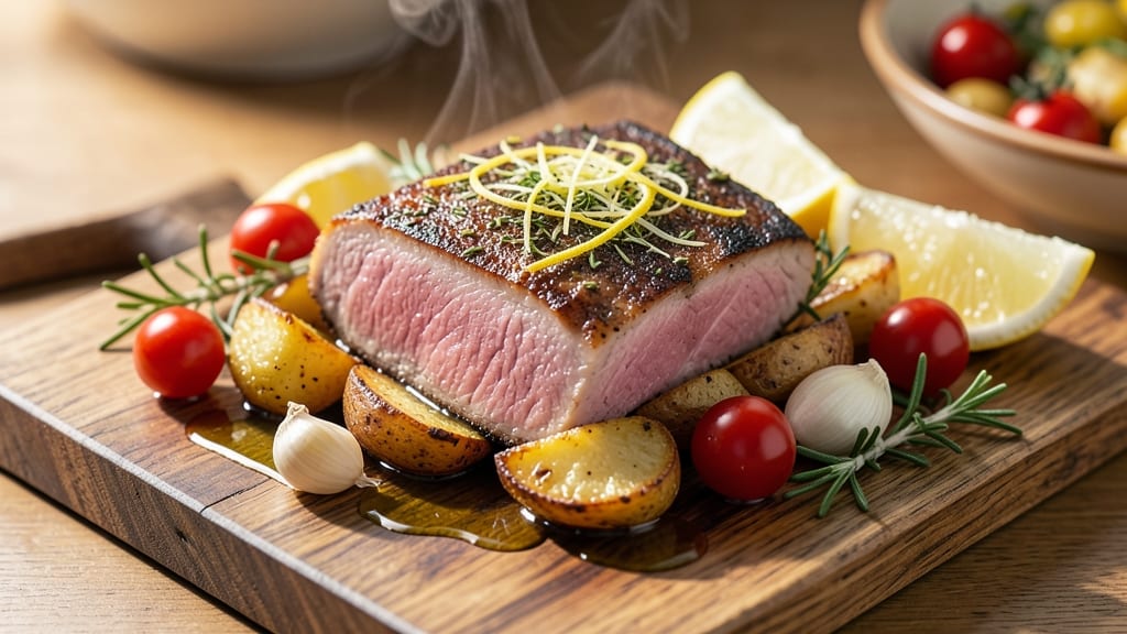 Mediterranean Pork Loin Recipe: Herb-Crusted, Lemon-Garlic Roast With Crispy Edges