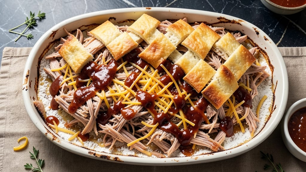 BBQ Pulled Pork Casserole Recipe: Slow-Baked Crispy Top, Melty Cheese Magic