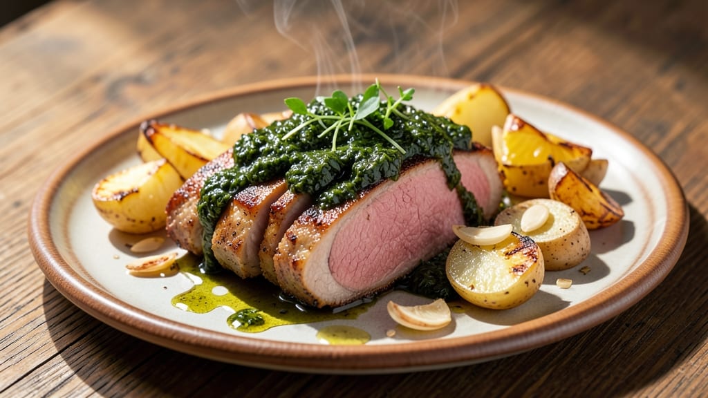 Chimichurri Pork Tenderloin Recipe: Herb-Infused Crust With Zesty Green Sauce