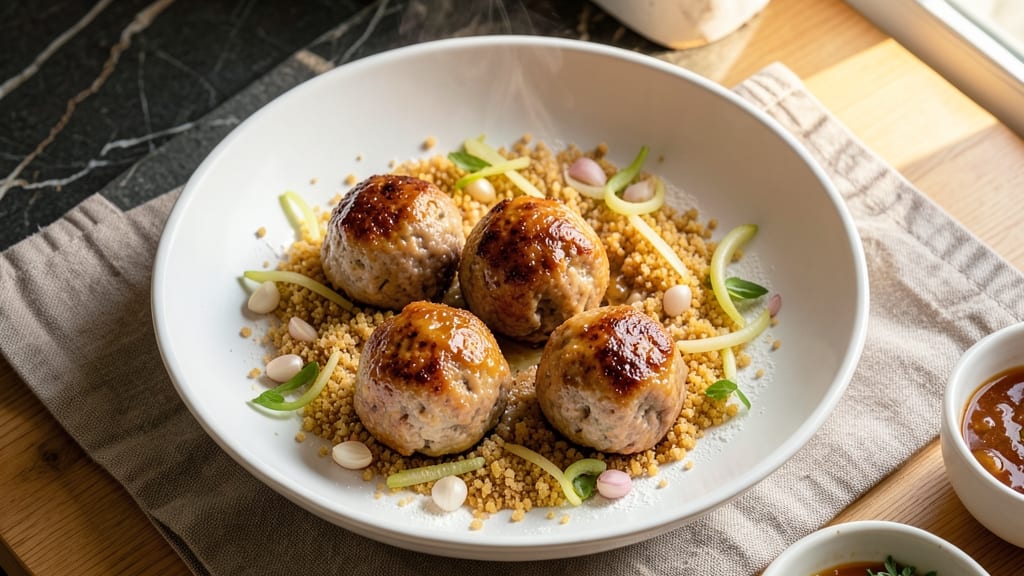 Minced Pork Balls Recipe: Crispy-Edged Meatballs With Silky Tomato Hug