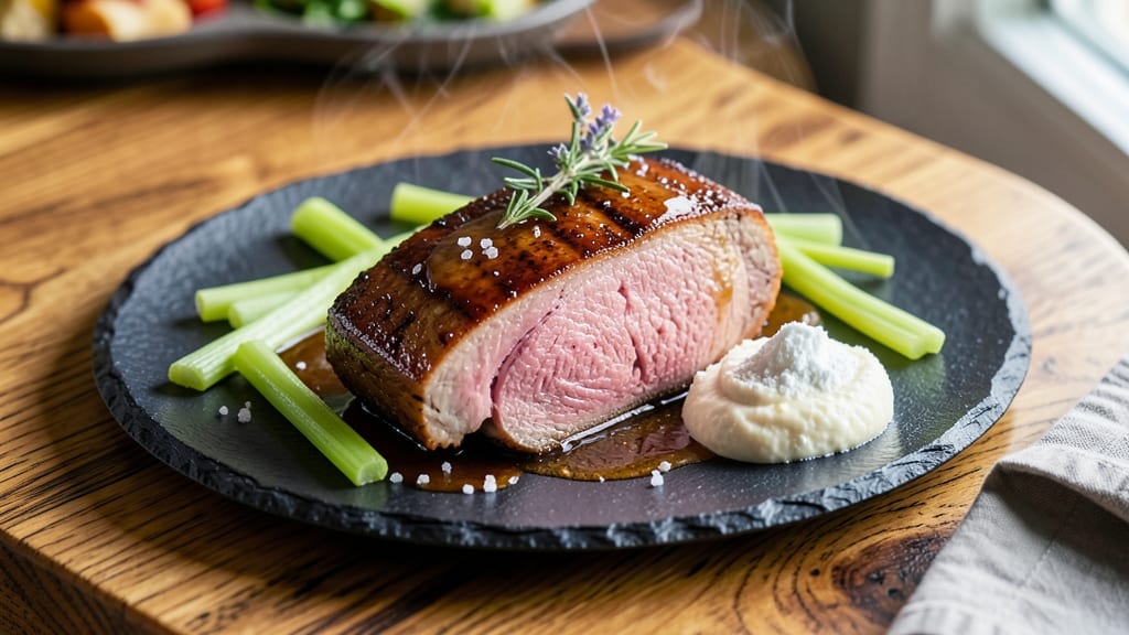 Apple Juice Pork Injection Recipe: Celery Crown Crunch Over Sweet-Savory Glaze