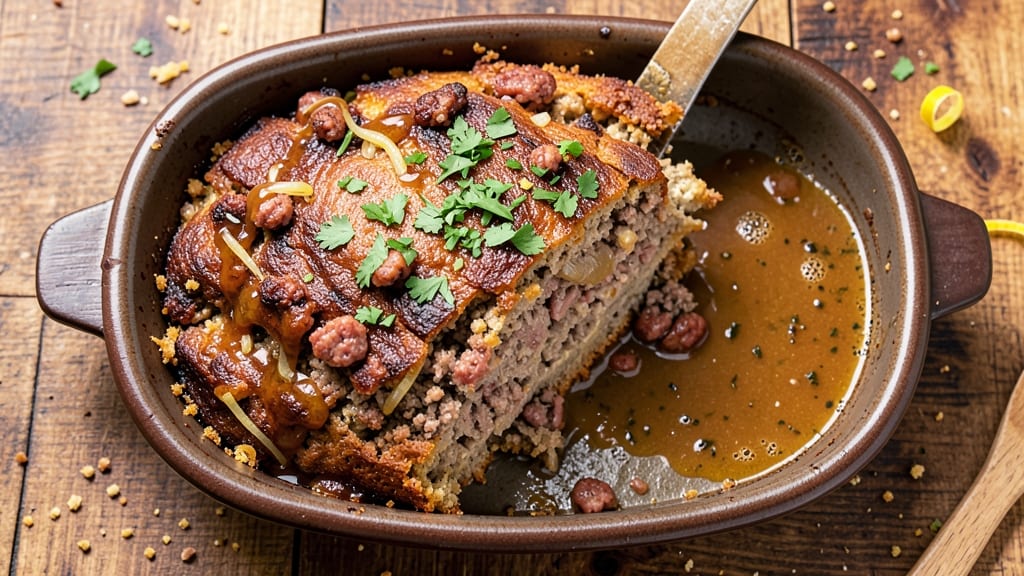 Meatloaf Recipe With Beef and Pork Sausage: Juicy Crust and Smoky Centerpiece