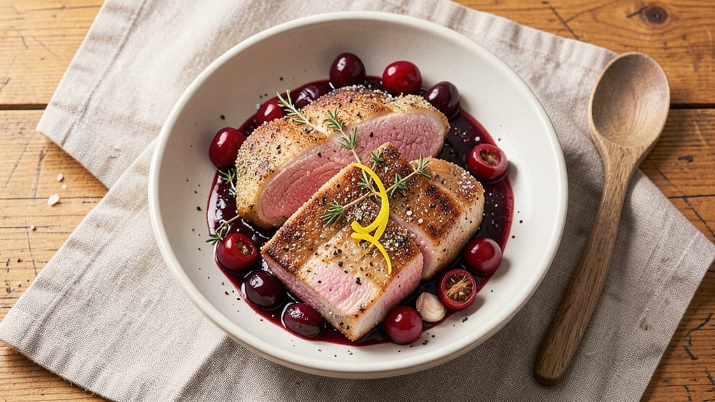 Cherry Balsamic Pork Chops Recipe: Caramelized Glaze Meets Herbed Crust